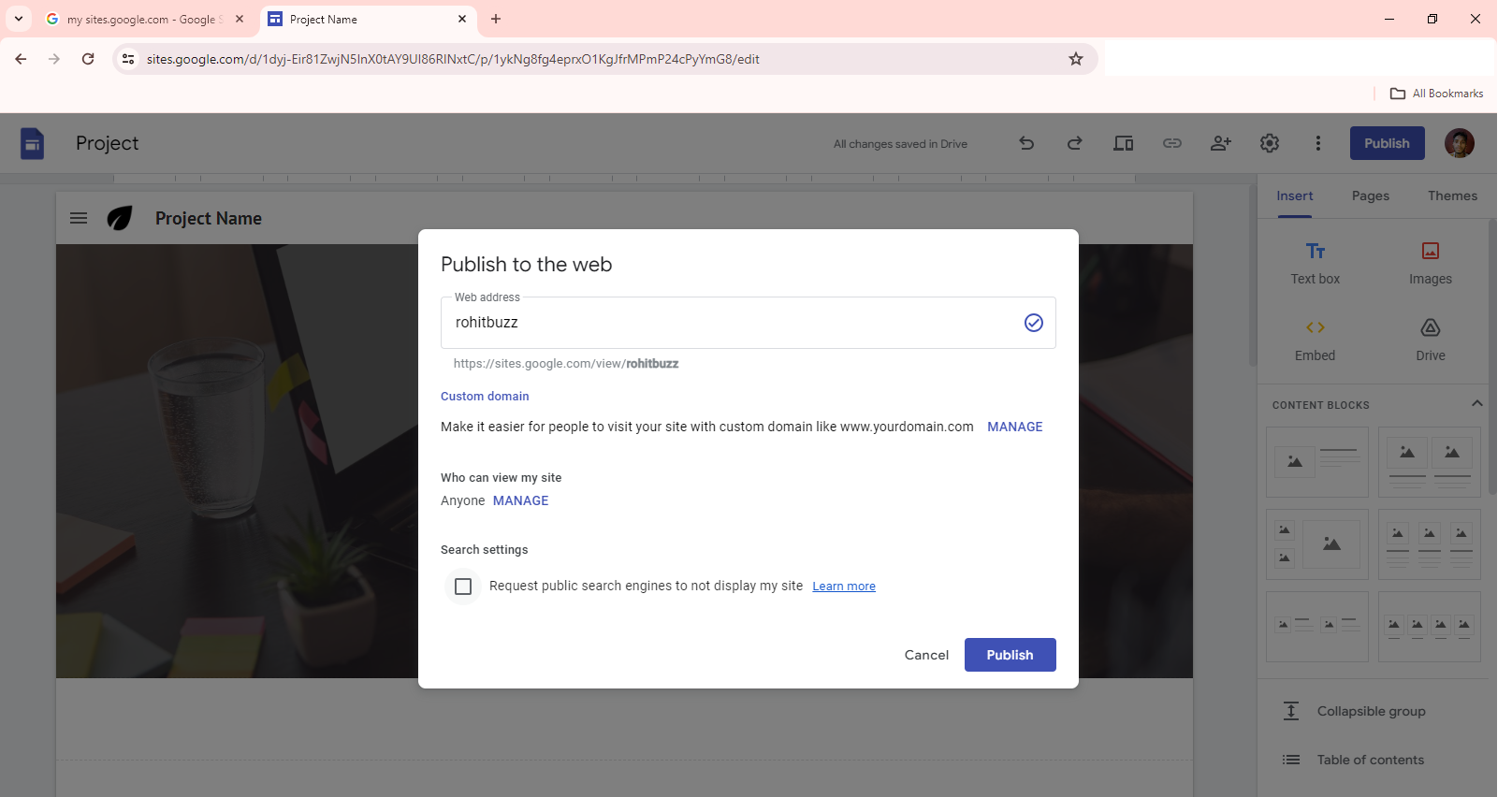 How to Create a Free Website Using Google Sites: Detailed Guide 2024 ...